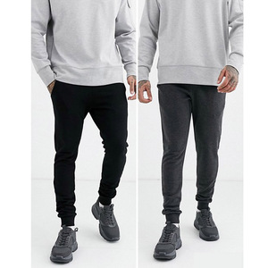 <b>Men's</b> Black Sweatpants Elastic Waist Side Pockets Casual <b>Stretch</b> Cotton Spandex Midweight Autumn Wear - Product Image 4