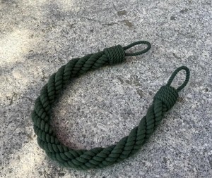 Green Cotton Rope <b>Curtain</b> Tie-Back: Nautical Window Decor - Product Image 1