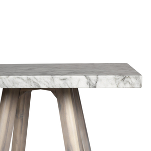 Modern Square GFRC <b>Top</b> Farmhouse <b>Dining</b> <b>Table</b> with Wood X-Base Design for Home Furniture Stable Structure 4 Seating Capacity - Product Image 4