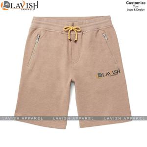 Pantalones cortos de lana de felpa francesa para hombre de talla grande de alta calidad, algodón transpirable, tejido informal, poliéster, logotipo personalizado, cordón - Product Image 6