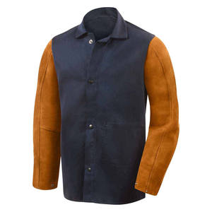 Safety <b>Welding</b> Jacket Cow Split Leather Factory Manufacturing ProductionSafety <b>Welding</b> Clothing Jacket - Product Image 1