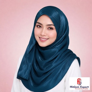 Custom Zimmy Choo Plain Hijab Scarf <b>Silk</b> Feel <b>Head</b> <b>Wrap</b> Shawl OEM ODM Customized Textile Manufacturing Service Provider India - Product Image 4