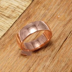 Anillo de cobre hecho a mano para hombres y mujeres, adecuado para uso diario, estilo moderno e ideas de regalos especiales - Product Image 1