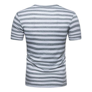 Camiseta a Rayas para Hombre 2026, Nueva Moda, Cuello Redondo, Manga Corta, Corte Ajustado, Estilo Hip Hop, Vintage - Product Image 6