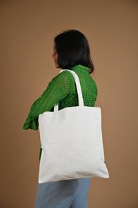 Sac de toilette personnalisé en toile de coton recyclé écologique grande capacité pour femme, petit trousseau de maquillage à fermeture éclair pour usage personnel - Product Image 2