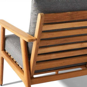 Luxury Style One Seater <b>Sofa</b> Arm Chair with Soft Fabric and Teak Wooden Frame <b>Material</b> for Garden Decoration and Home Furniture - Product Image 6