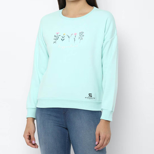 Sudadera Oversize Rosa para Mujer, Cuello Redondo, Hombros Caídos, Manga Larga, Color Sólido, Tejido de Algodón, Otoño Invierno, Logotipo Personalizado en la Parte Delantera - Product Image 4