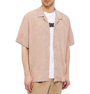 Camisas cubanas de algodón a la moda para hombre, camisas de cuello cubano de algodón Premium de manga corta, precio directo de fábrica, camisas cubanas amigables con MOQ - Product Image 1