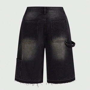 กางเกงยีนส์ขาสั้นผ้าอ๊อกซ์ฟอร์ดสั่งทำพิเศษ เอวกลาง แห้งเร็ว ขอบดิบ แฟชั่นทันสมัย คุณภาพสูง สำหรับผู้ชาย สไตล์สตรีทแวร์ ฤดูร้อน - Product Image 2