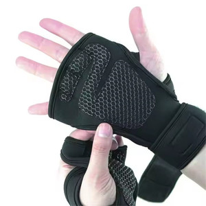 Adjustable Neoprene Training Gloves Wrist <b>Wrap</b> Support for Fitness Weight Lifting Gym Workout Customizable - Product Image 1