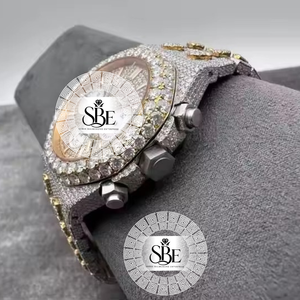 Montre chronographe en acier inoxydable la plus vendue avec diamants, idéale pour les cadeaux d'entreprise et les programmes de reconnaissance des cadres. - Product Image 1