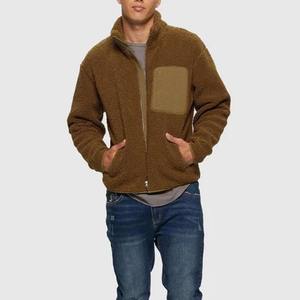 Chaqueta para Hombre, Marrón, de Lona, Impermeable, Resistente al Viento, Ecológica, Transpirable, con Cuello Alto, Cierre de Cremallera, Informal, con Relleno de Poliéster - Product Image 1