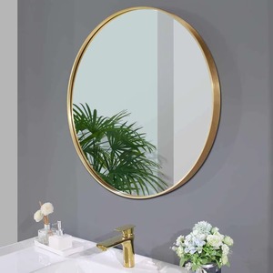 Round Metal Frame Handmade Contemporary Wall <b>Mirror</b> with Hand-Polished Edge REHMAN <b>CRAFT</b> - Product Image 1