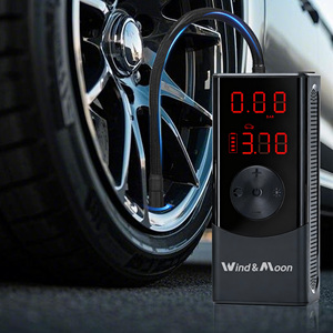 Smart Wireless Tire Air Pump USB C Charging Power Bank Function Digital Display for Quick Car Bike Tire Inflator Emergency Light