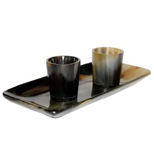 Juego de Platos Decorativos de Cuerno de Búfalo Natural, Platos de Cuerno de Ágata de Todos los Tamaños, Artesanías de Cuerno de Vaca Indio Pulido - Product Image 3