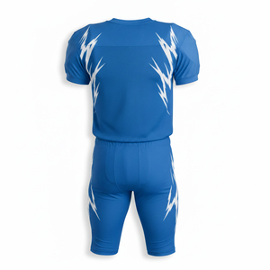 Uniforme de fútbol americano personalizado premium, sublimado, transpirable, anti-pilling, con pantalones con almohadillas integradas. - Product Image 4