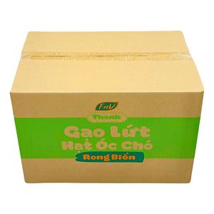 Boîte en carton ondulé durable à 5 couches, matériaux recyclés, bon maintien, type debout pour l'emballage de gâteaux de riz brun via l'air et la mer - Product Image 4