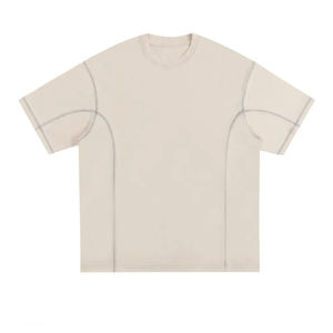 250 Gsm Heavy Weight 100% Cotton Anti-Wrinkle Oversized <b>Box</b> Fit <b>Drop</b> Shoulder Cropped Boxy T-Shirt - Product Image 4