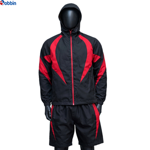 Ensemble coupe-vent unisexe pour homme, confortable, avec logo personnalisé, patchwork réfléchissant, veste zippée, short de sport en nylon, ensembles de survêtements - Product Image 2