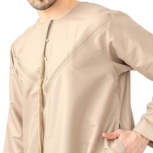 <b>Mens</b> Premium Islamic Robe Long Sleeve Lightweight Comfortable Modest Fashion Traditional <b>Thobe</b> Breathable Juba - Product Image 6