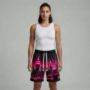 Shorts en maille camouflage rose pour femme, séchage rapide, légers, pour le sport et la gym - Product Image 4
