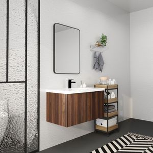 Mobile Bagno Moderno da 36 Pollici con Ante a Chiusura Ammortizzata, Montaggio a Parete e Lavabo, Design a 2 Ante 00636CAW (Imballaggio KD) - Product Image 3
