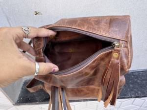 Nuevo Organizador de Artículos de Aseo de Cuero Genuino de Diseño, Kit de Afeitado para Hombre y Mujer, Bolsas de Cosméticos de Viaje de Cuero Real, Bolsas de Maquillaje - Product Image 6