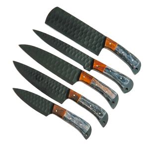 Juego de Cuchillos de Cocina de Acero Inoxidable Hechos a Mano, Cuchillos de Chef Ecológicos con Revestimiento Negro, Herramientas de Cocina Profesionales - Product Image 1