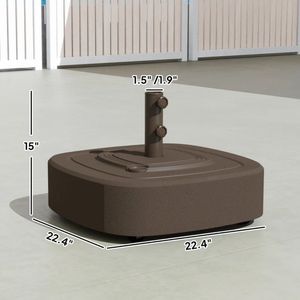 Base per Ombrellone da Giardino in Acciaio Inossidabile per Patio, Ristorante, Hotel con Struttura in Acciaio - Product Image 4