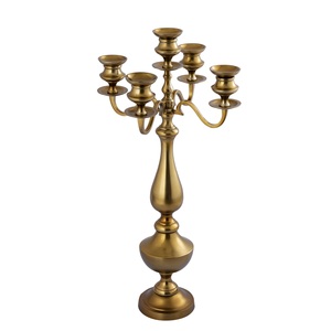 Handcrafted Aluminum Nickel Eco-Friendly Pillar <b>Candle</b> Stand for Hotel Wedding Christmas Decor Geometric Tabletop <b>Floor</b> <b>Holder</b> - Product Image 2