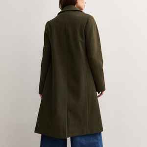 Abrigo de Gabardina Ajustado para Mujer, Mezcla de Lana, con Doble Cinturón, Forro de Seda con Patrón Largo y Bordado, de Alta Calidad - Product Image 3
