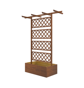 Large Handcrafted Outdoor Wooden Garden Trellis <b>Planter</b> <b>Box</b> with Climbing Frame for Flowers and Vines from Made in VietnamA - Product Image 1