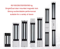 Serrure de porte magnétique intelligente de sécurité automatique à sécurité renforcée pour intérieur, 280 kg, pour porte battante simple, électromagnétique EM, 600 lbs