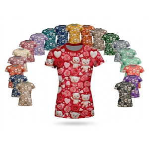 Camiseta Casual de Manga Corta, Ajustada, Personalizada, Impresa, al Por Mayor, Precio Económico, para Yoga, Fitness, Running, Entrenamiento, Verano - Product Image 1