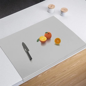 Planche à découper en verre trempé, rectangulaire, épaisseur 1,5 cm, compatible lave-vaisselle, facile à nettoyer, emballage en une seule pièce - Product Image 5