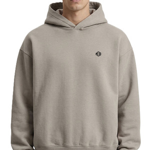 เสื้อฮู้ดฟลีซหนานุ่มสำหรับผู้ชาย ทรงโอเวอร์ไซส์ สไตล์สตรีทแวร์  รับผลิตตามแบบ พร้อมสกรีนโลโก้ ขายส่ง OEM MOQ ต่ำ - Product Image 2