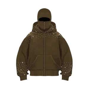 Fabricants professionnels de sweats à capuche respirants avec strass, nouveaux arrivages de sweats à capuche avec strass, sweats à capuche avec strass en vente chaude - Product Image 1