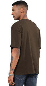 Boxy Fit Blank T-Shirt Custom Men French Terry <b>Drop</b> Shoulder <b>box</b> T Shirt 100% Organic Cotton Tee Heavyweight Oversized T-shirt - Product Image 3