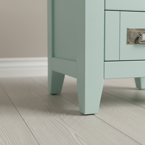 Table basse moderne avec 2 tiroirs en bois d'hévéa blanc MDF, meubles de salon, marque PKP, garantie 1 an - Product Image 5