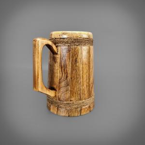 Jarra de Cerveza de Madera con Acabado Liso, Hecha a Mano, Estilo Rústico, para Cerveza Artesanal, Café, Té, Hogar, Bar, Restaurante, Regalo - Product Image 2