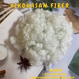 Precio de fábrica 15D HCS Blanco Reciclado Hueco Conjugado Siliconized Polyfill Relleno Edredón Manta Sofá Material de relleno - Product Image 4