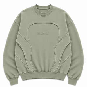 Sweat-shirt Homme Col Rond Ample en Coton Épais à Panneaux Personnalisés, Logo 3D, Meilleures Ventes, Vente en Gros OEM - Product Image 1