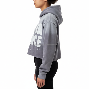 Sudadera con capucha de streetwear para hombre, con cremallera completa, oversize, bordada, personalizada, OEM, al por mayor - Product Image 3