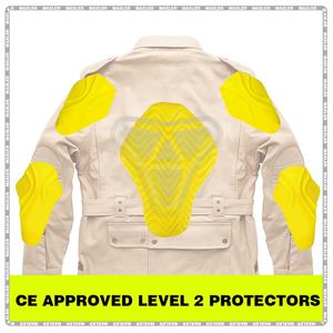 Veste moto en coton wax pour hommes avec protecteurs homologués CE Imperméable coupe-vent respirant Design élégant - Product Image 6