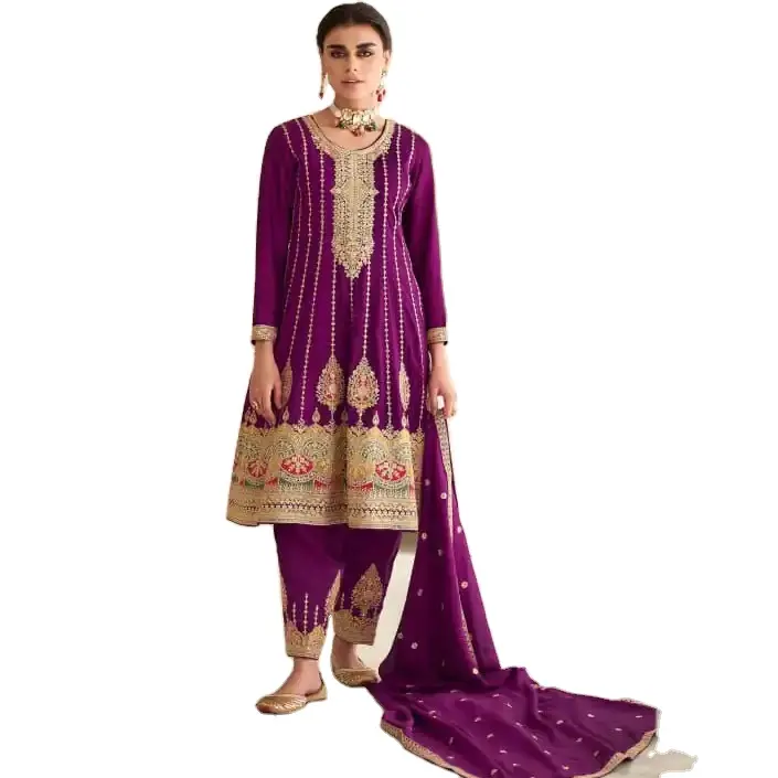 Eid Ramzan özel Salwar Kameez Readymade pantolon elbise ile özelleştirilebilir pakistan düz Kurta 2024 parti giyim düğün kıyafeti