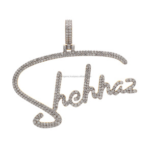 <b>Rapper</b> Iced Fine Luxury Pendants Charms Hip Hop Gold Plated Custom Name High Quality IGI Certified Unisex VVS Moissanite Pendant - Product Image 3