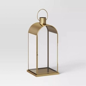 Selling Best Decorative Unique Metal <b>Gold</b> Color Candle <b>Lantern</b> Classic Design Candle Holder <b>Lantern</b> For Home Decor - Product Image 2