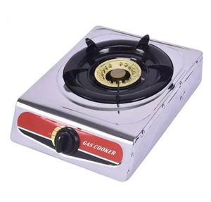 Cuisinière à gaz double brûleur en acier inoxydable, allumage piézoélectrique, chauffage rapide, économe en énergie, sûre, pour usage domestique et hôtelier - Product Image 1