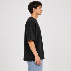 เสื้อยืดโอเวอร์ไซส์ ผ้าฝ้ายพรีเมียม ทรงหลวม ไหล่ตก สไตล์สตรีท ระบายอากาศได้ดี นุ่มสบาย ใส่ได้ในฤดูร้อน ทนทาน ใส่สบาย - Product Image 4