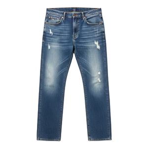 Jean en denim pour homme de haute qualité, poids moyen, taille mi-haute, motif léopard, coupe droite, personnalisable, délavé à la pierre - Product Image 2